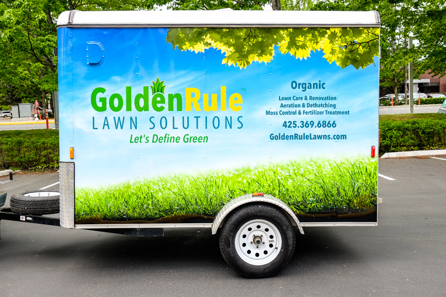 Full Trailer Wrap for Golden Rule Lawn Care